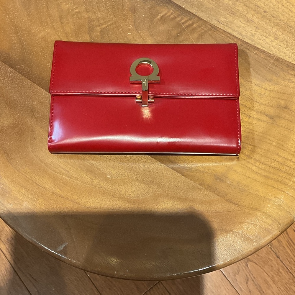 Salvatore Ferragamo Red Leather Wallet